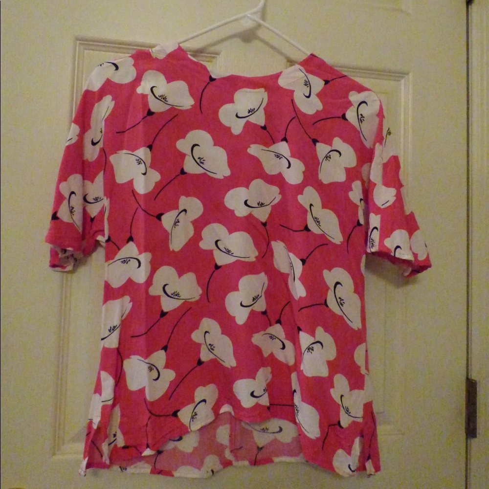 Vintage Floral Pink Top